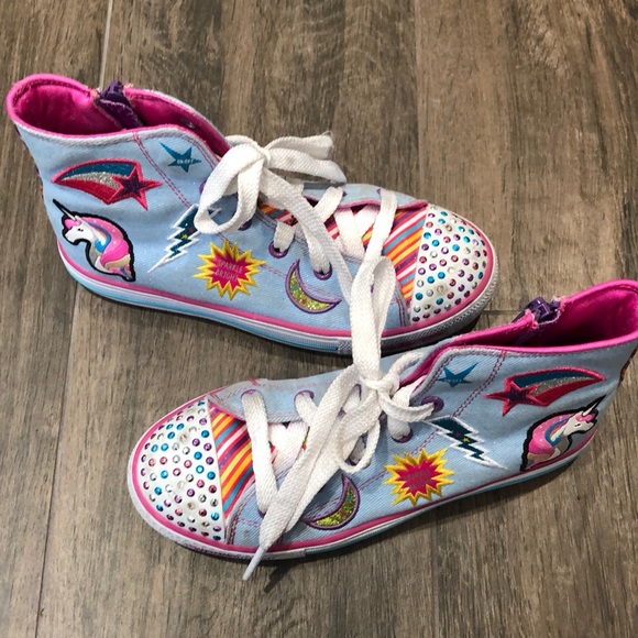 skechers twinkle toes unicorn high tops